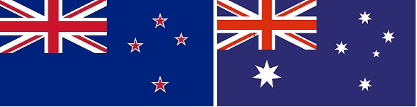 New Zealand & Austlaria Flags